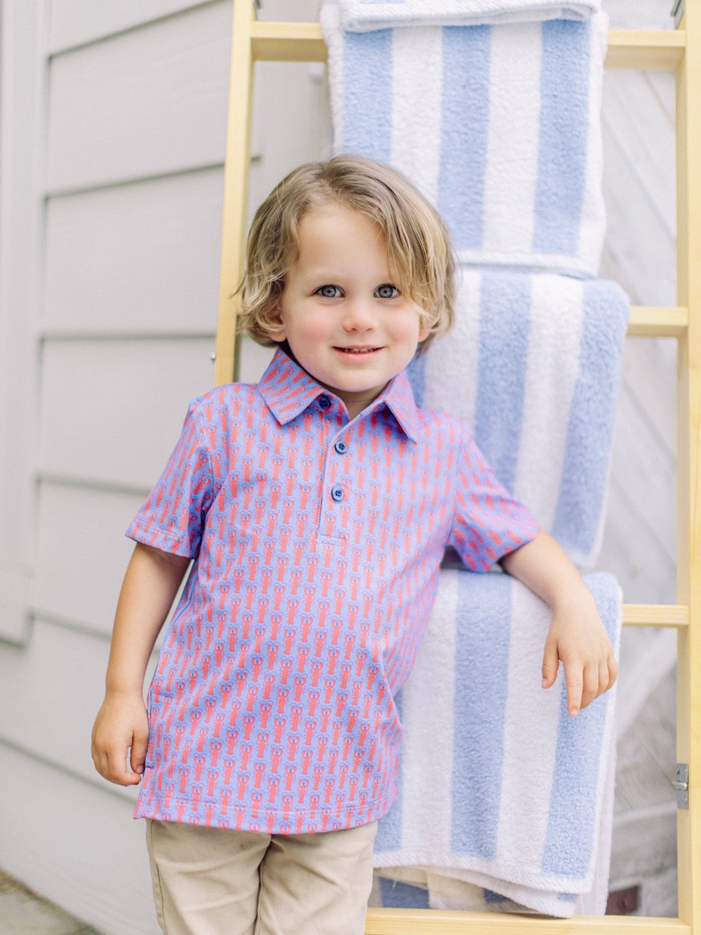 Poppy Kids Co Lobster Boys' Polo